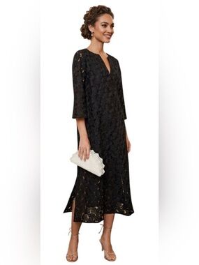 Tuckernuck Black V neck Lace Jamie Dress S Like New!